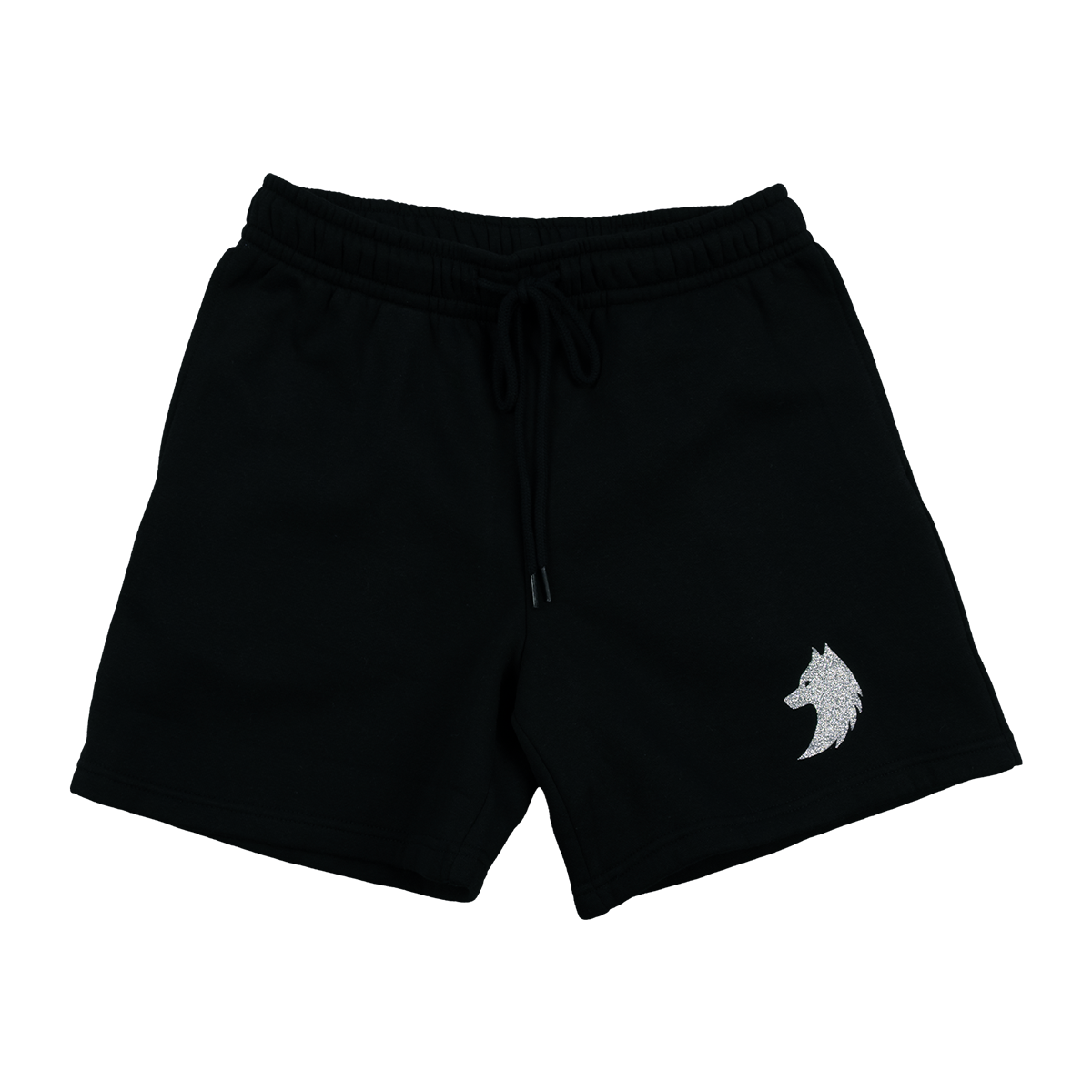 Bling Wolf Shorts - Black and Silver